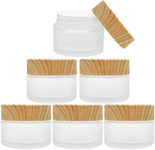 INHEMING Contenitore Cosmetico Vuoti Viaggio,6 Pezzi Vasetto Vuoto Contenitori,Vasetti di Vetro Piccoli Campioni Cosmetici, Vasi Cosmetici con Copertina (30ml)