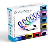 One94Store RGB LED Strip Light 3 Meter USB Powered 5V Flexible Color Changing LED Light with Mini Controller for TV Backlight, Gaming Desk, PC, Monitor, Mirror (for 32-40" inch Tv'S)