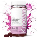 Pregnancy Vitamin Gummies for Women with 400mcg Folic Acid by Known | 60 Two-a-Day Gummies (One Month’s Supply) | Prenatal & Postnatal Support | Raspberry Flavoured Gummies (1)