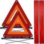 Xtremeauto Warning Triangles For Cars - Car Triangle Warning Sign Breakdown Kit, X2 Emergency Car Warning Triangle European Driving Reflective Red Breakdown Triangle Hazard Triangle ECE R27 Compliant