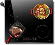 Hobsir hob Plug in Induction Hob 4 Zones Electric Hob 60cm Bulit-in cooktop, Timer, Child-safety Lock,13 Amp