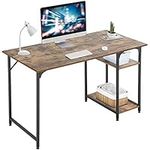 BestOffice Computer Desk, 47 Inch Home Office Desk Gaming Desk with Bookshelf Modern Student Kids Desk Study Executive Table Workstation for Small Space, Vintage