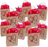 Fun Express Medium Nurse Craft Gift Bags - Bulk Set of 12 - Nurse Week and Appreciation Supplies