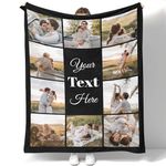 Custom Blanket Customized Blankets with Photos Personalized Picture Blankets Gifts for Birthday Anniversary Christmas 10 Photos, 30x40 Inch(Minky Fleece)