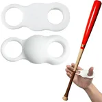 FEYRUN Baseball Thumb Guard Soft Silicone for Reduced Bat Sting, Swing Hitting Trainer Aid (White)