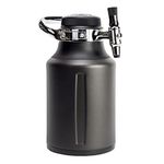 GrowlerWerks uKeg GO Carbonated Beverage Dispenser, Tungsten 64 oz, 64oz