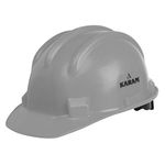 KARAM PN521 Safety Helmet for Men Construction Helmet | Ratchet Type Adjustment with Adjustable Chin Strap | Work Helmet with Side Slot for Attachment | is:2925:1984 Certifed | Grey