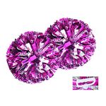 GAKA Cheerleading Pom Poms Cheer Pom Poms for Sports Team Spirit of Children and Adults Cheering,Pink Silver,12 inch,2 PCS