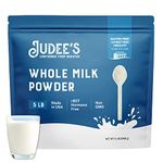 Judee’s Whole Milk Powder 2.27 kg (5 lb) - 100% Non-GMO, rBST Hormone-Free, Gluten-Free & Nut-Free - Pantry Staple, Baking Ready, Great for Travel and Reconstituting - Made in USA