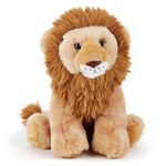 Zappi Co Vidal the Lion Plush Toy King of the Jungle (22cm) Majestic Mane Mate - Soft, Cuddly, 100% Recycled - Regal Feline Friend