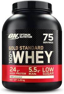 Optimum Nutrition Gold Standard 100% Whey, Proteína en Polvo para Recuperacíon y Desarrollo Muscular con Glutamina Natural y Aminoácidos BCAA, Sin Sabor, 75 Dosis, 2.25 kg