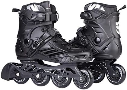 Inline Skates, High Performance Outdoor Fitness Inline Skates for Women Men Adult (Men 11/Women 12, Black 46)
