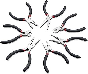 Jewelry Pliers,NOEAIKE 7-Pack Jewelry Making Supplies Pliers Set Wire Cutters,Needle Nose,Bent Nose,Long Nose,Round Nose,Diagonal,Linesman for Jewelry Making,Beading,Craft Making,Bracelet Making