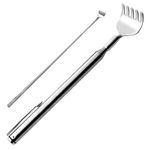 RAFAKL Extendable Stainless Steel Back Scratcher for Itch Relief Portable Handheld Back Scratcher Includes Claw Retractable and Travel Friendly Gift (PACK OF 1) (1)