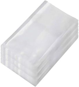 SKY FLEXI PACK Vacuum Pouch 14cm x 20cm, Pack of 25, Dotted Embossed BPA Free Microwaveable Transparent Food Storage Vacuum Bags with 90 Micron Thickness, Capacity Approx. 250gm