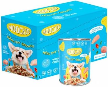 MOOCHIE Healthy Growth Wet Puppy Food - Chicken & Beef Liver - Grain Free - No Artificial Flavors or Preservatives - 4 × 14.10 oz cans