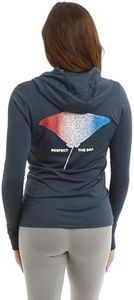PELAGIC Women's Ws Aquatek Eagle Fade Ws Hooded Fishing Shirt Dark Navy