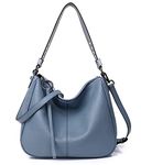 Oumffy Hobo Bags for Women Faux Leather Purses and Handbags Large Hobo Purse with Tassel (Sky Blue)