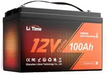 LiTime 12V 100Ah Self-Heating LiFePO4 Lithium Battery with 100A BMS Low Temperature Protection, 1280W Load Power with 4000+ cycles and 10-Year Lifetime Perfect for RV Solar System Home Energy Storage