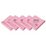 Vileda Professional PURmicro Active Cloths,Red 5-Pack – High‑Performance Microfibre with PUR Coating for Fast,Streak‑Free,High‑Absorption Cleaning on Glass,Stainless Steel & Smooth Surfaces (38x35cm)