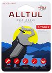 KeySmart AllTul Wolf - 5-in-1 Everyday Carry Multi-Purpose Keychain Multitool with Bottle Opener, Wrench, Philips Head, Flat Head, and Box Opener