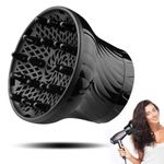 Universal Hair Diffuser, wynott Hair Dryer Diffuser Attachment 1.38in to 3in Adjustable Hair Dryer Diffuser Nozzle Professional Diffuser Hairdryer Hair Drying for Curly Hair or Wavy Hair Styling