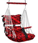 BOFFLE Cotton Baby Swing for Kids jhula 1-5 Years Swings Cradle Chair uyyala New Born Baby Gifts Foldable and Washable with Safety Belt, Home & Garden (red)