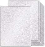 100 Sheets Silver Glitter Cardstock