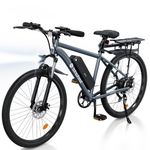 isinwheel M10 Electric Bike for Adults, 26" Ebike Peak 500W 32KM/H, Portable Electric Bicycle with 375WH Removable Battery, Shimano 35-Speed, Front Fork Suspensions for Trail City Commuting