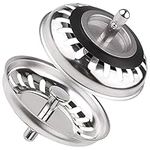 2 Pack Kitchen Sink Plug Strainer,Stainless Steel Kitchen Sink Plug Strainer, Sink Strainer Plug for Food/Hair Catcher,UK Sinks Hole Diameter 80mm