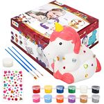 SOKA Paint Your Own Unicorn Money Bank Arts & Crafts Kit Piggy Bank DIY Fun Creative Stationery Easy to Decorate Ceramic Craft Activity – Gift for Girls and Boys of Any Age