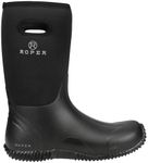 ROPER Mens Barnyard Pull On Rain Casual Boots Mid Calf - Black, Black, 12