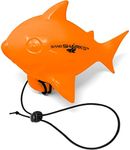 Floating Anchor Ball Marker Buoy by SandShark. Shark Shaped Pontoon Boat Accessories for Beach Fun. Boat Anchor Accessories for Shallow Water. High Visibility. 30" Bungee Cord (Orange).