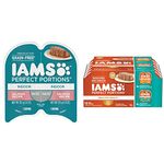 IAMS Perfect Portions Adult Wet Cat Food | Grain Free Paté - Salmon + Chicken and Tuna (36 Pack)