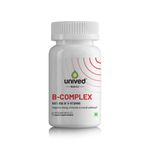 Unived Basics B-Complex | 100% RDA of 8 Essential B-Vitamins | Healthy Energy Levels & Metabolism | 60 Vegan Capsules