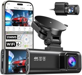 REDTIGER New F7NP [2026 Edition] 4K Front and 1080P Rear Dash Cam, STARVIS 2 IMX675 Sensor, 5.8GHz Ultra-Fast WiFi 6, GPS, WDR & HDR Night View, 170° Wide Angle, Heat Resistant, SD Card Not Included