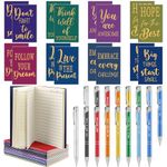 32 Pcs Employee Appreciation Gifts Inspirational Quote Pens Notepads Motivational Ballpoint Pens Small Pocket Notebook Funny Motivational Journals Notepads Thank You Pen for Coworker School Office