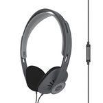 Koss KPH30i On-Ear Headphones | in-Line Microphone & Remote | Lightweight | Deep Bass | Dark Grey