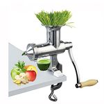 ele ELEOPTION Wheatgrass Juicer Manual Wheatgrass Juicer Stainless Steel, Apple Celery Ginger Extractor Leafy Green Juicer DIY Extractor Tool Slushy Machine Frozen Drink Machine