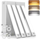 DAYBETTER Under Cabinet Lighting Bar Wireless 11.8 Inch Rechargeable Lamp Battery Indoor Closet Lights Magnetic Dimmable Motion Sensor Light for Kitchen Bedroom Stair,4 Pack
