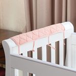 Crib Bumper, Soft Anti Bite Padded Baby Crib Rail Cover, Safe Teething Guard Wrap Baby Proofing Edge and Corner Guard, Padded Baby Crib Rail Cover Protector Set (15x60cm)