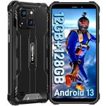 OUKITEL WP32 Rugged Smartphone 2024-12GB RAM+128GB ROM Rugged Phone Android 13, 6 Inches 6300mAh IP68/IP69K Waterproof Mobile Phones Dual SIM 4G, 20MP+5MP Camera,OTG,NFC,GPS, Black