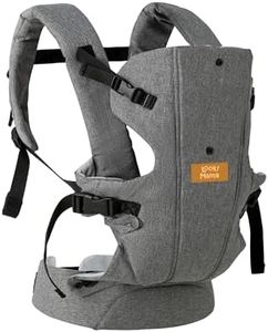 MEDITIVE Baby Carrier-Ergonomic, Convertible, Face-in & Face-Out Front & Back Carry for Newborns, Grey