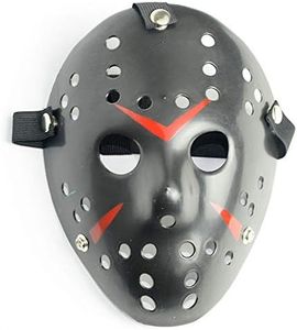Boolavard Horror Halloween Costume Hockey Mask Party Cosplay Props (Black)
