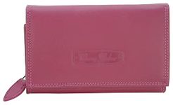 Money Maker Women's Leather Purse - Lots of Storage Space - with Gift Box - Large Purse for Women with RFID Protection, Fuchsia (Pink)