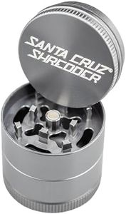 Santa Cruz Shredder Metal Herb Grinder Knurled Top for Stronger Grip 3 Piece Small 1.7" (Grey)