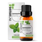 SenseLAB Peppermint Essential Oil - 100% Pure Extract Peppermint Oil - for Diffuser and Humidifier - Therapeutic Grade Essential Oils - Outdoor Protection - Mint Oil for Hair Care (10 ml)