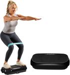 LifePro Waver Mini Vibration Plate Exercise Machine-Whole Body Vibrating Plate for Fitness-Vibration Plate Machine with Bluetooth Remote, 2 Loop & 4 Resistance Bands-Home & Travel Workout Equipment