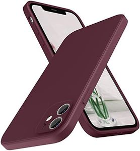 SURPHY Funda Compatible con iPhone 11 6.1 Pulgadas Case Silicona, Carcasa con Borde Plano, Fundas Antigolpes con Protección de Cámara (Ciruelo)