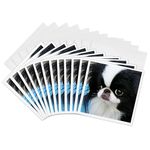 3dRose Japanese Chin - Greeting Cards, 6 x 6 inches, set of 12 (gc_4242_2)